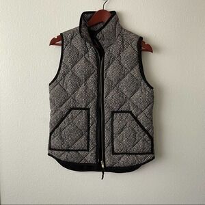 J. Crew Herringbone Puffer Vest